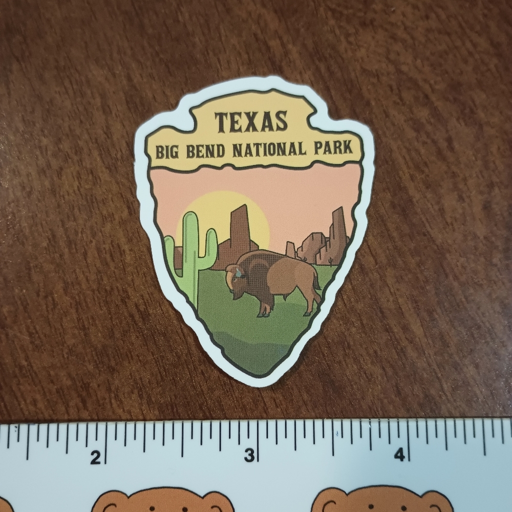 10/$10 National Park Phone Water Bottle Laptop Tablet Sticker Texas Big Bend
